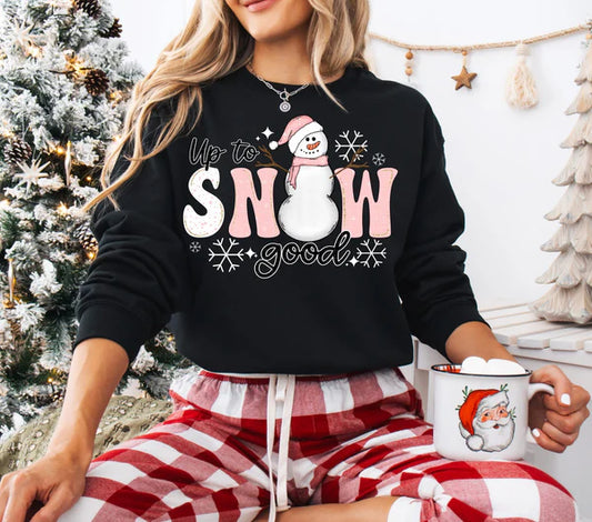 Up To Snow Good Gildan Unisex Heavy Blend™ Crewneck Sweatshirt Black