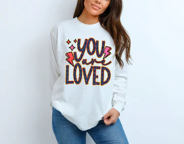You Are Loved Bella + Canvas Unisex Jersey Long-Sleeve White