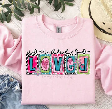 You Are So Loved Gildan Unisex Heavy Blend™ Crewneck Sweatshirt Light Pink