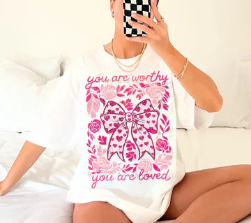 You Are Worthy You Are Loved Gildan Softstyle® T-Shirt White