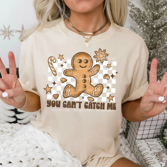 You Can't Catch Me Gingerbread Gildan Softstyle® T-Shirt Sand