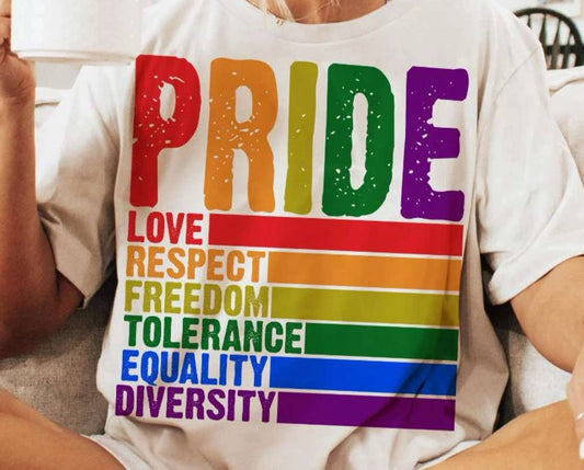 Pride Love Respect Gildan Softstyle® T-Shirt White