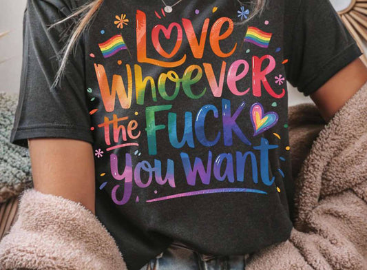 Love Whoever The Fuck You Want Comfort Colors Adult Heavyweight T-Shirt Pepper