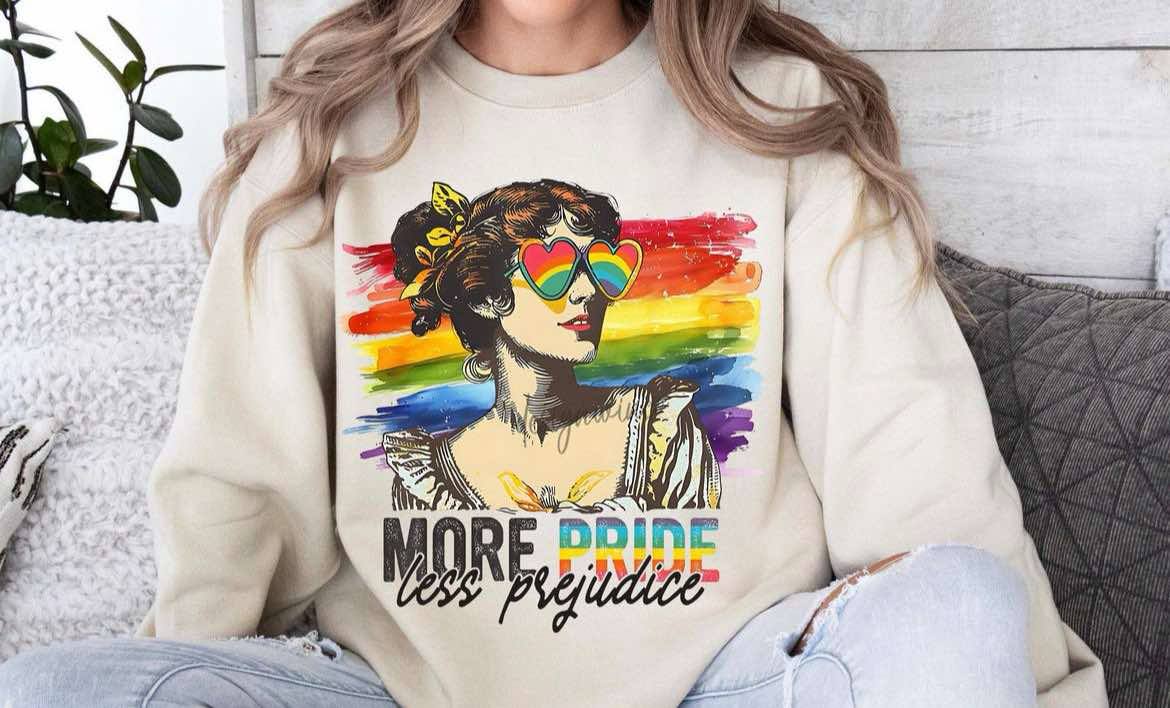 More Pride Gildan Heavy Blend™ 50/50 Fleece Crew White