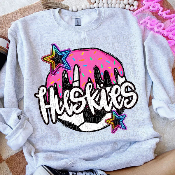 Huskies Soccer Drip Heavy Blend™ 50/50 Fleece Crew Sport