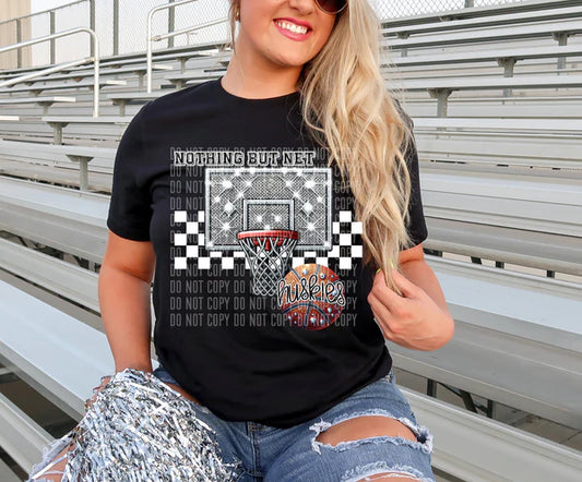 Nothing But Net Huskies Basketball Gildan Softstyle® T-Shirt Black