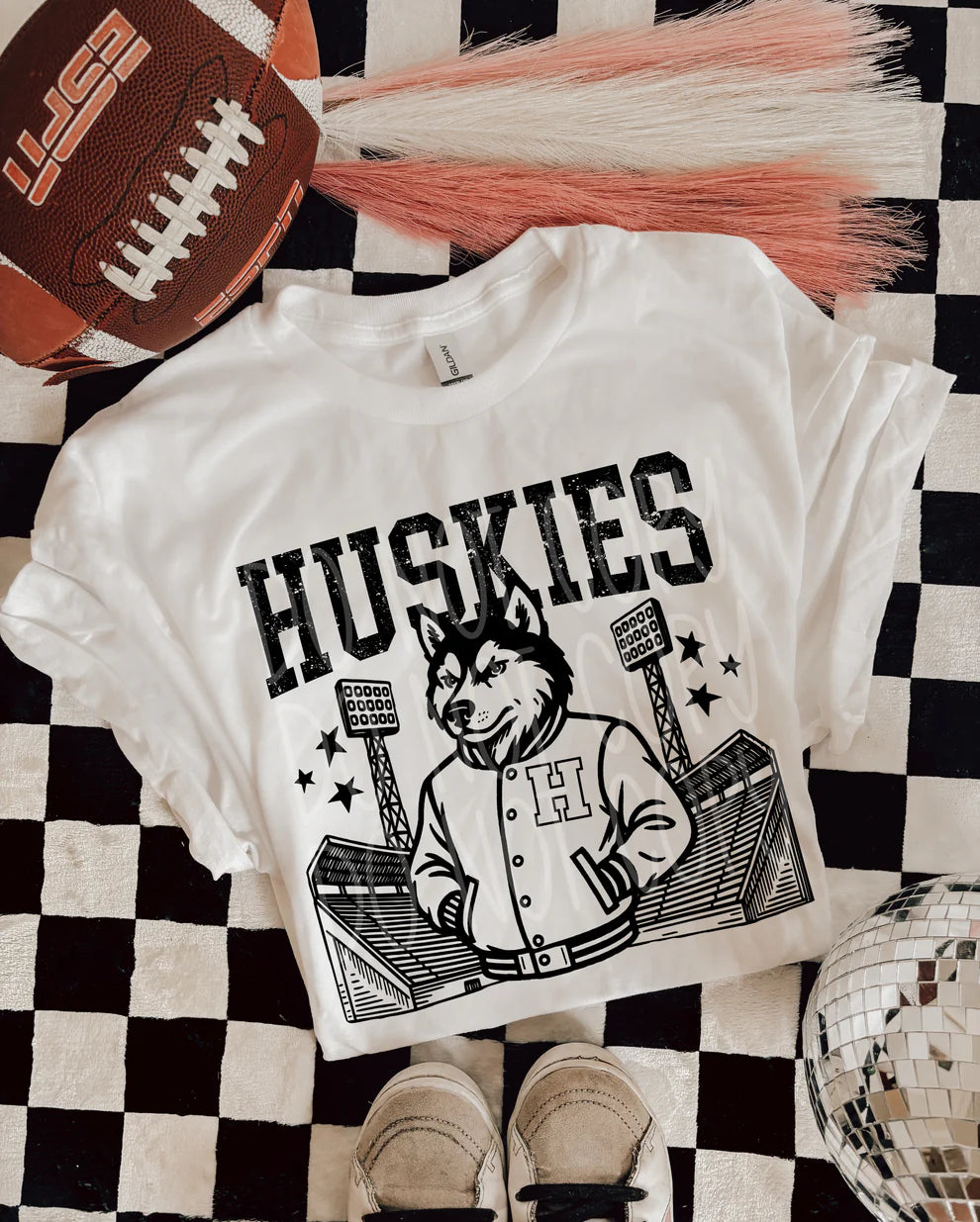 Huskies Wearing Jacket Gildan Softstyle® T-Shirt White