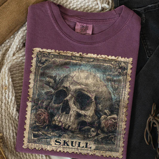 Skull Comfort Colors Adult Heavyweight T-Shirt Berry